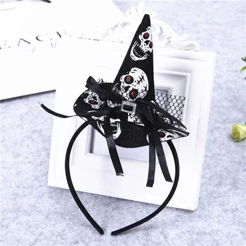 Halloween Peapael Kõrvits Pool Nõid Müts Kaunistusega Klassikaline Spider Web Peapaela Juuksed Tarvikud