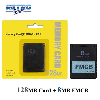 128MB Salvestamine Mäng Funktsioon Mälukaardi PS2 ja V1.953 FMCB Tasuta McBoot Mälukaart 8MB/16MB/32MB/64MB jaoks PS2