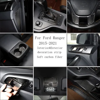 Aastateks 2015-2021 Ford Ranger Wildtrak auto keskse kontrolli käik välimine raam katte dekoratiivsed kleebised interjööri aksessuaarid（LHD）