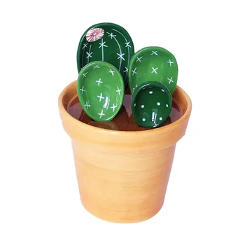 Loominguline Armas Pottidesse Cactus mõõtelusikas Set Armas Kaktused Lusikad, Tassid mõõtelusikatäit Seatud Soola, Suhkru ja Nõudepesumasin Ohutu 11