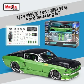 Maisto 1:24 1967. aasta Ford Mustang GT kokku pandud DIY die-casting mudel auto mänguasi uus kollektsioon poiss mänguasi
