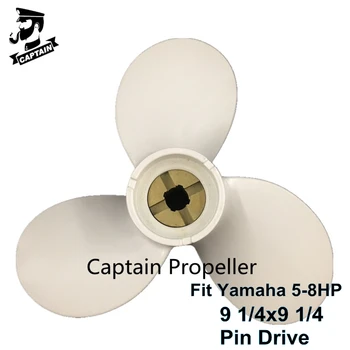 Kapten Päramootoriga Propeller 9 1/4x9 1/4-C Sobivus Yamaha 6HP Mootorite 8HP Pin-Drive Alumiinium Suure Tõuke Propeller 3 Labad RH Mere