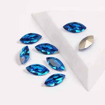 YANRUO 4200 Super Glitter Capri Sinine Värv Navette Kujuga Kive Populaarne Kristall Klaas Võlusid 3D Küüned Kunsti Teenetemärgid