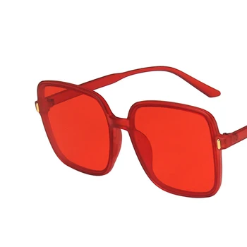 Ülegabariidiliste Ruudu Raami Päikeseprillid Meeste ja Naiste Punane Roosa Objektiivi UV400 Kaitse Prillid moedisain Gafas De Sol