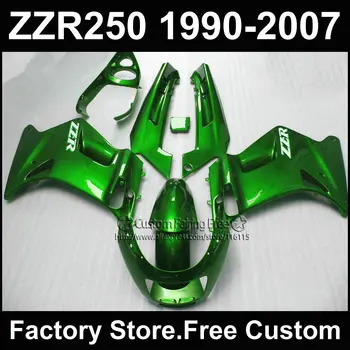 ABS plastikust tehase fairings komplekt Kawasaki ZZR-250 ZZR250 1990 1992 2007 ZZR 250 90-07 tumeroheline mootorratta voolundi osad