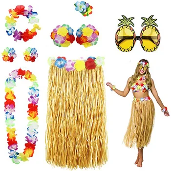8 Pack Hula Seelik Kostüüm Accessory Kit for Hawaii Luau Pool Tantsivad Hawaii Teema Poole Teenetemärgi Sünnipäeva, Pulmapidu