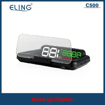 ELING C500 HUD Auto Head up display Kiiruse Projektor Turvalisus Alarm Vee temp lubatud kiiruse ületamise RPM Pinge Alarm Süsteem Auto