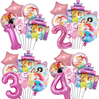 Disney Printsess Tuhkatriinu Belle Kook Foolium Õhupallid 32inch Number Sünnipäeva Teenetemärgi Gloobused Baby Shower, Mänguasjad, Laste 3