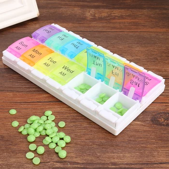 Multi-funktsionaalne Värvikas Pillid Kasti Nädala Pill Juhul Praktiline, Vastupidav, niiskuskindel Kaasaskantav Meditsiin Tablett Box