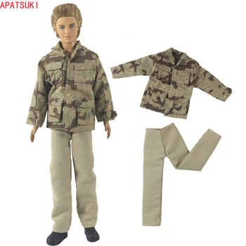 Armee Sõdur Cosplay 1/6 Nuku Riided Ken Nukk Coat & Püksid Püksid, Barbie Poiss-Sõber Ken Prints Mees-Poiss, Nukud, Mänguasjad