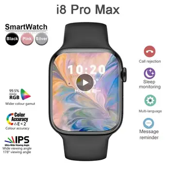I8 Pro Max Smart Watch Full Touch Screen Fintess Smart Bänd Kõnele Vastamine Sport Fitness Järelevalve Kohandatud Dial Smartwatch