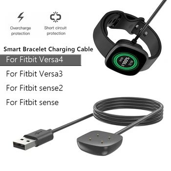 Dock, Laadija Adapter USB Laadimise Kaabel Fitbit Vastupidi 4/3 Mõttes 2 Smart Watch toitejuhe Versa4 Versa3 Sense2 Tarvikud