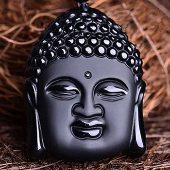 KYSZDL Loomulik obsidian nühkima buddha ripats hulgi-uus stiil Shakya Muni kaelakee ripats ehted kingitus