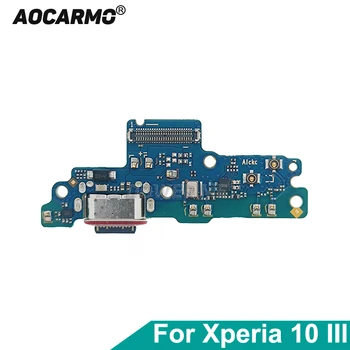 Aocarmo SONY Xperia 10 III X10iii Mark 3 Laadimine USB-Pordi Laadija Dock Connector Mikrofon Mic-Flex Kaabel trükkplaadi
