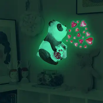 Hiina Stiilis Kleepsud Käsitsi Maalitud Panda Muster Seina Kleepsud Elutoas, Magamistoas Kapp Kodu Kaunistamiseks Armas Kleebised