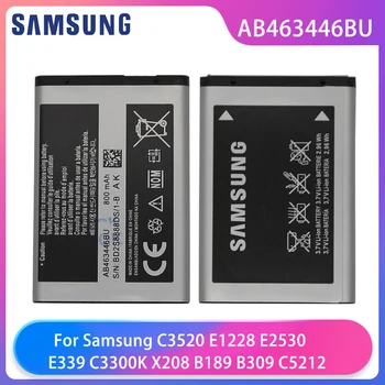 Originaal Samsung X208 C3300K B189 B309 GT-C3520 E1228 GT-E2530 E339 GT-E2330 Telefoni Aku AB463446BU 800mAh Samsung Patareid