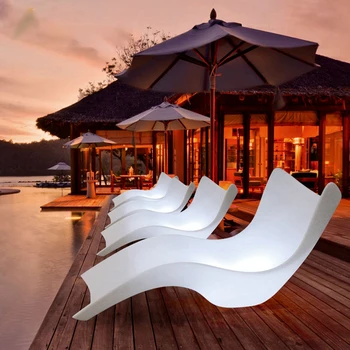 Lihtne lõõgastuda Helendav plastic beach lounge tool loov valgustus, mööbel Hotel Väljas Ranna või Ujumine Klubi