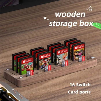 Nintendo Lüliti oled Mäng Kaardi Ladustamise Puidust Juhul Lülitage OLED lite MiniGame Kaardi Omanik Ladustamise Kasti TF Kaart Tarvikud