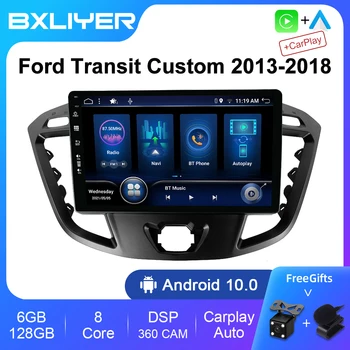 Android 10 Auto Carplay DSP 6+128GB Ford Transit Custom 2013 - 2018 Auto Raadio Multimeedia Video Mängija, 2 Din GPS Navigeerimine