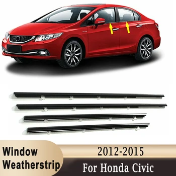 Honda Civic 2012-2015 Aknas Weatherstrip Välimine Klaas Tihend Vöö Sisekujundus Katmine Kummist Ribad Aknas Veekindel Klaasi Tihend