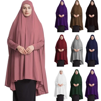 Moslemi Suur Khimar Naiste Hijab Õhuliini Palve Abaya Niquab Sall Islam Jilbab Burka Kleit Niqab Araabia Ramadan Kummardama Teenuse