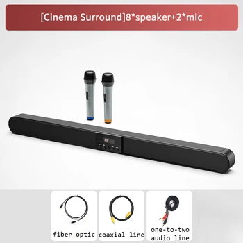 Professionaalne Kareoke Süsteem 2*MIC Heli Baar DSP Heli Karaoke Mikrofon Bluetooth-8*Kõlari Karaoke Masin 5.1 Channel